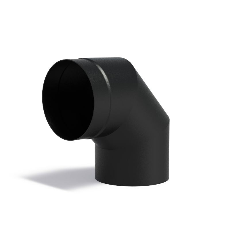 Adezz Forno stovepipe connector 200 black, 90 degree angle