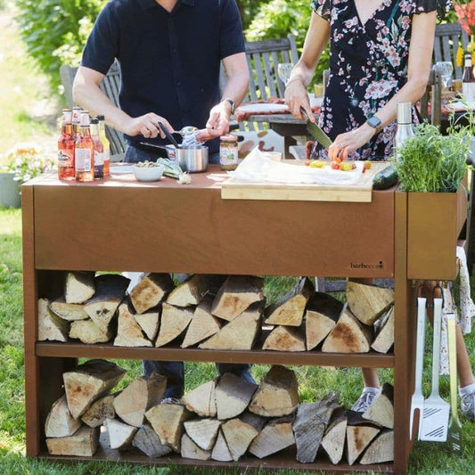 Barbecook Buddy Workstation Corten steel, lifestyle shot 3