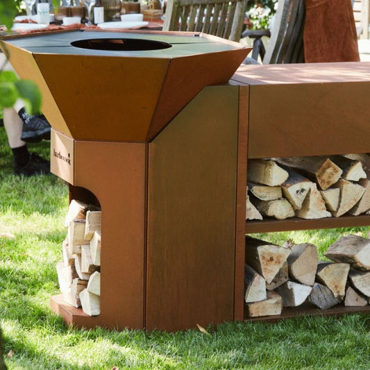 Barbecook Nestor Adapter Corten Steel, lifestyle shot 1