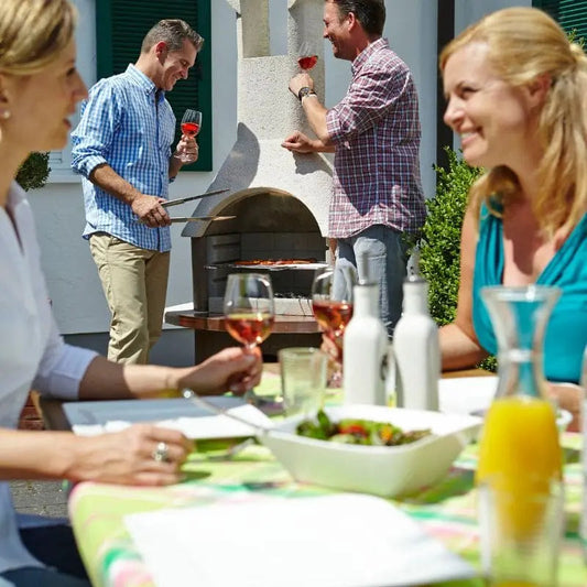Buschbeck St Moritz Masonry Barbecue, lifestyle shot