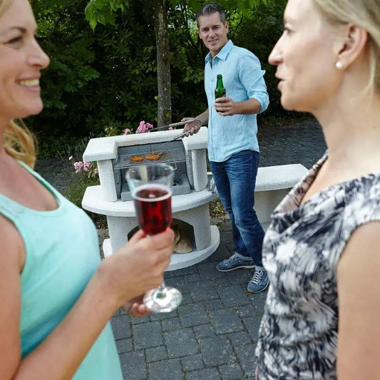 Buschbeck Venedig Grill Bar Masonry Barbecue, lifestyle shot