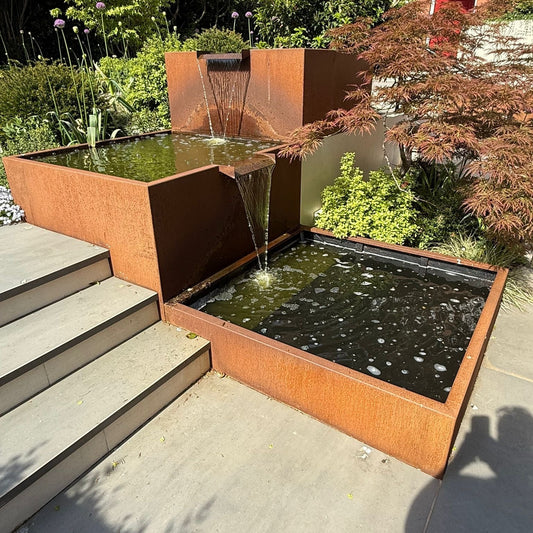 Corten Steel Square Ponds | Water Features | Made in Britain
