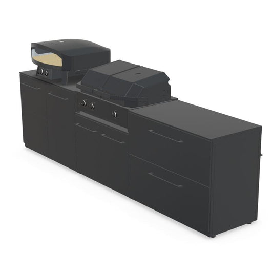 Cozze Elements Modular Outdoor Kitchen Quattro 900 grill with storage, view 6