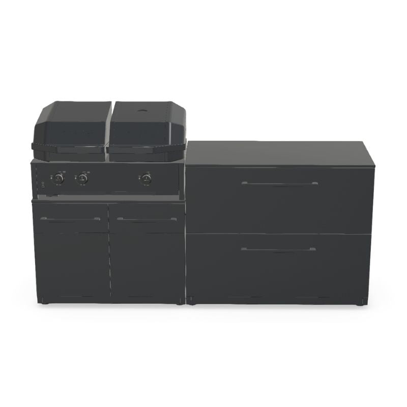 Cozze Elements outdoor kitchen with Quattro 900 grill and storage, view 4
