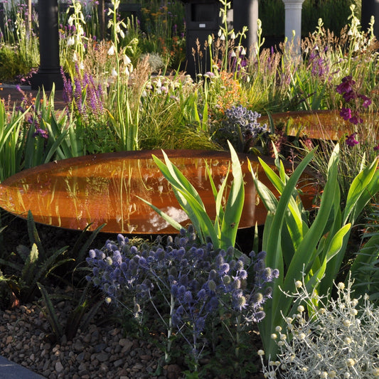 Corten Steel Curved Water Bowl | UK Made | 6 sizes