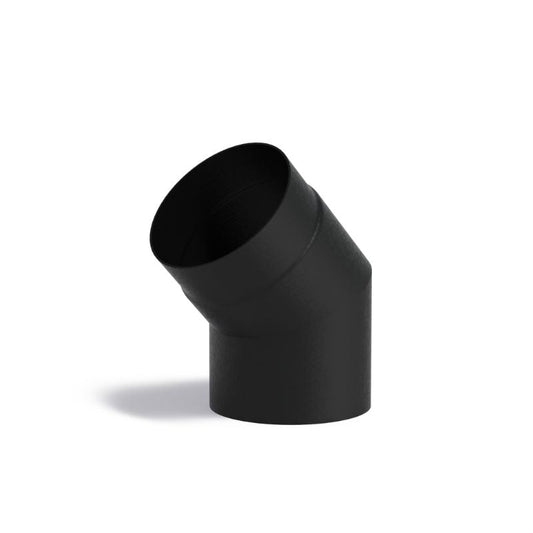 Adezz Forno stovepipe connector 150 black, 45 degree angle