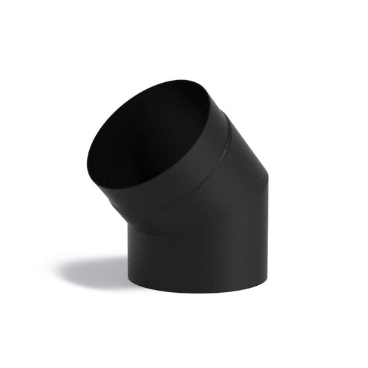 Adezz Forno stovepipe connector 200 black, 45 degree angle