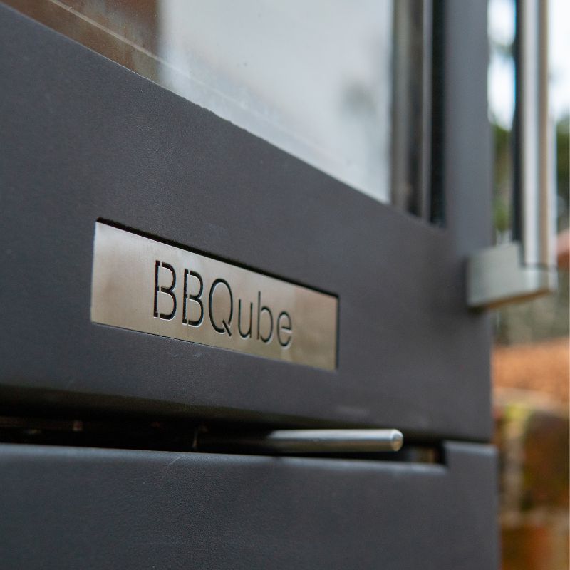 BBQube logo detail, alternate view
