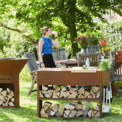 Barbecook Buddy Workstation Corten steel, lifestyle shot 1