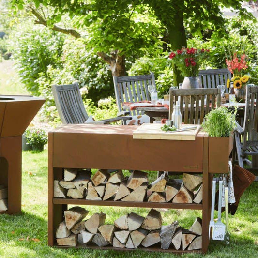 Barbecook Buddy Workstation Corten steel, lifestyle shot 2