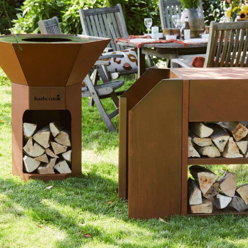Barbecook Nestor Adapter Corten Steel, lifestyle shot 3