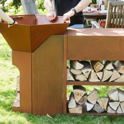 Barbecook Nestor Adapter Corten Steel, lifestyle shot 4