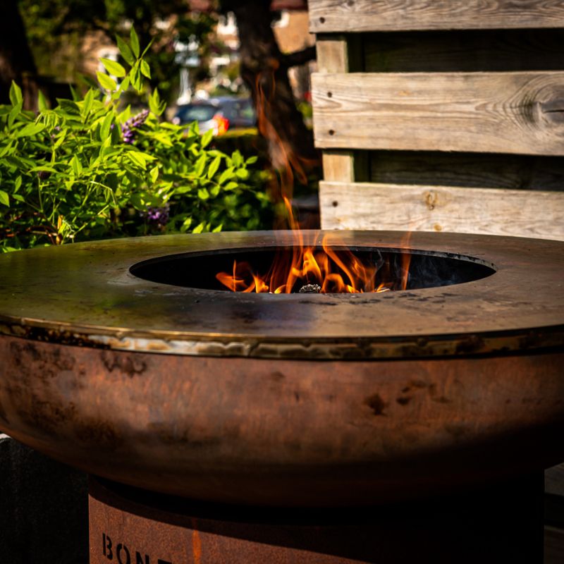 BonFeu BonBiza fire pit plancha close-up