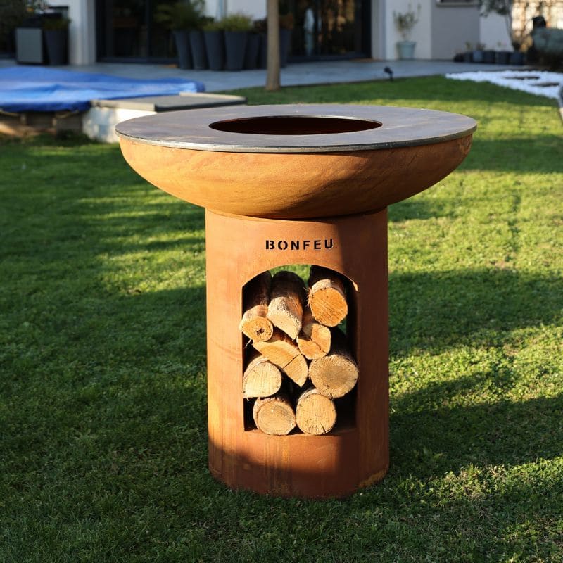 BonFeu BonBiza XL Open fire pit in garden setting