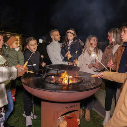 BonFeu BonBiza XL Open fire pit toasting marshmallows