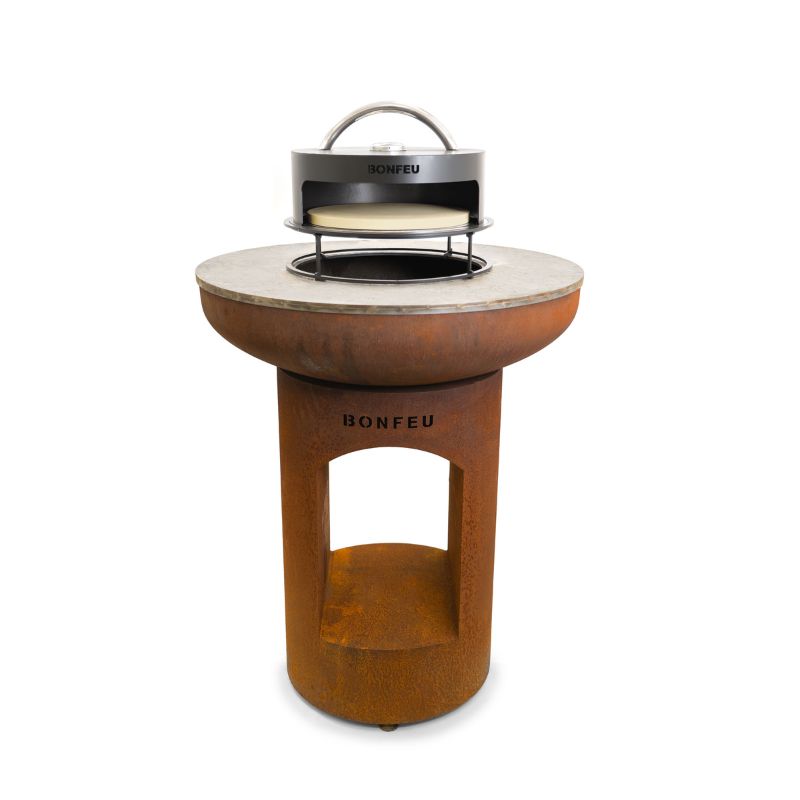 BonFeu BonPizza oven paired with BonBiza fire pit