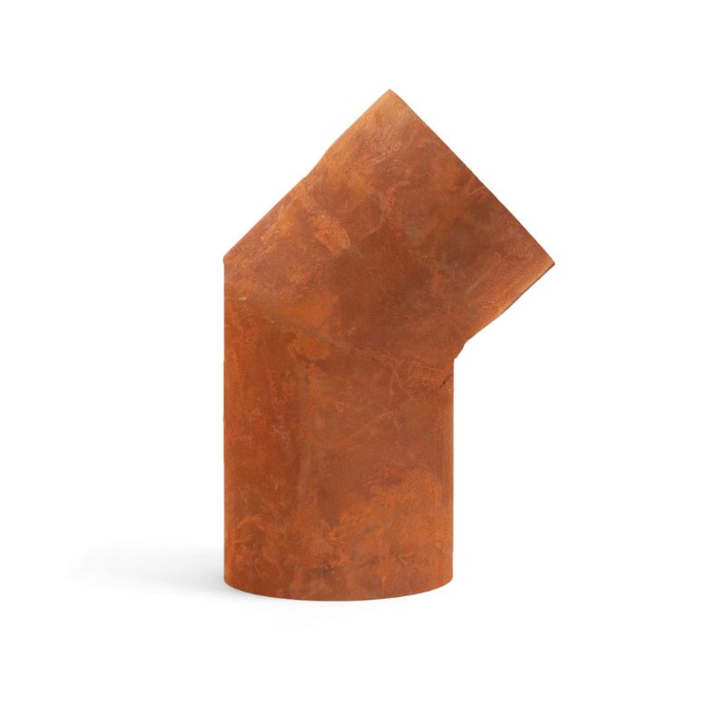 BonFeu 45 degree flue connector in rust finish