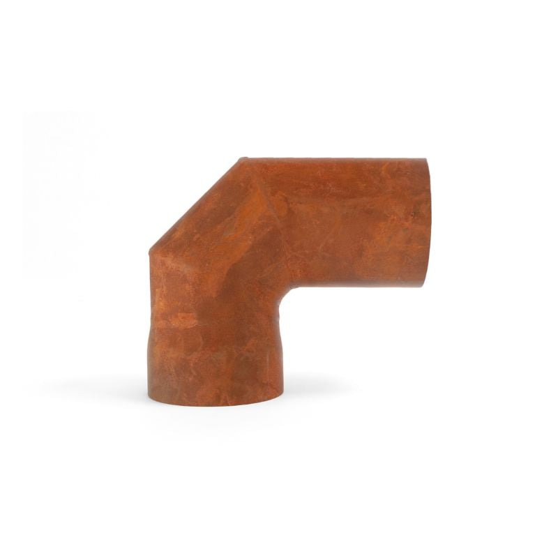 BonFeu 90 degree flue connector in Corten steel