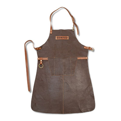 BonFeu leather apron for outdoor cooking