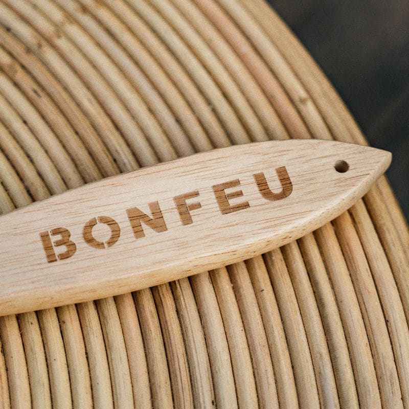 BonFeu BonPizza Spatula handle logo close-up