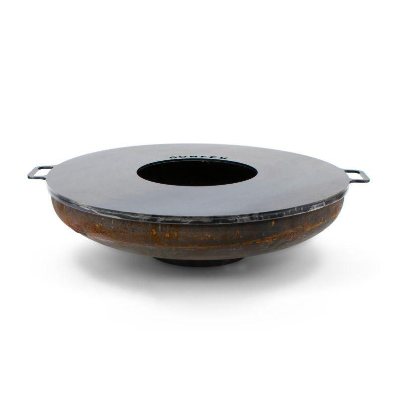 BonFeu Plancha Full Circle fitted on a BonBowl fire pit