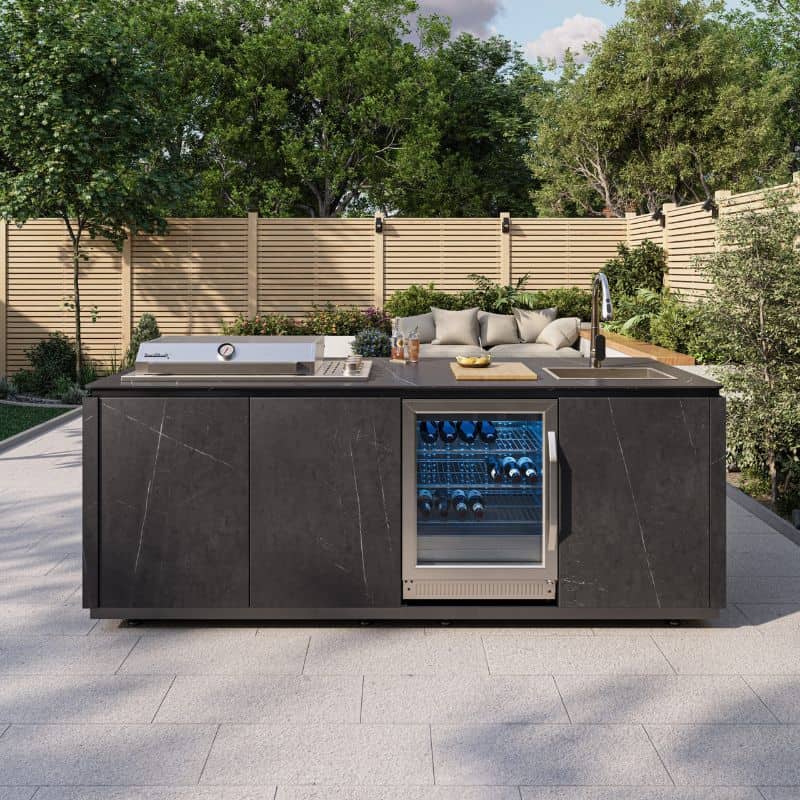 Buschbeck Derby Outdoor Kitchen Island in grey