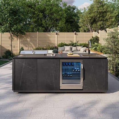 Buschbeck Derby Outdoor Kitchen Island in grey