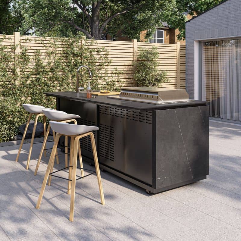 Buschbeck Derby Outdoor Kitchen Island in grey, view 1