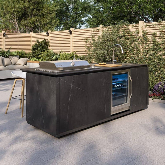 Buschbeck Derby Outdoor Kitchen Island in grey, view 2