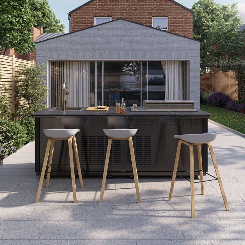 Buschbeck Derby Outdoor Kitchen Island in grey, view 3