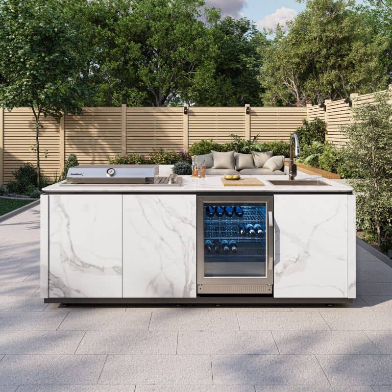 Buschbeck Derby Outdoor Kitchen Island in white, view 5