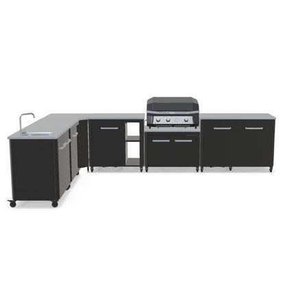 Cozze L-shaped outdoor kitchen, no pizza oven