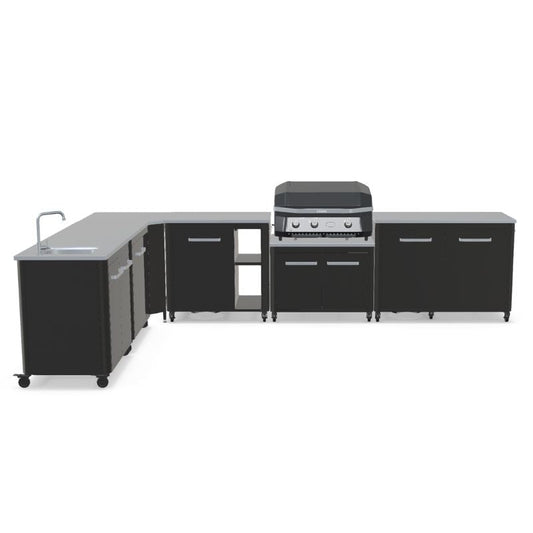 Cozze L-shaped outdoor kitchen, no pizza oven