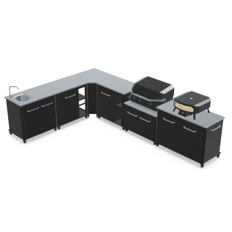 Cozze L-shaped outdoor kitchen, view 3