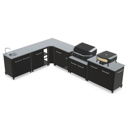 Cozze L-shaped outdoor kitchen, view 3