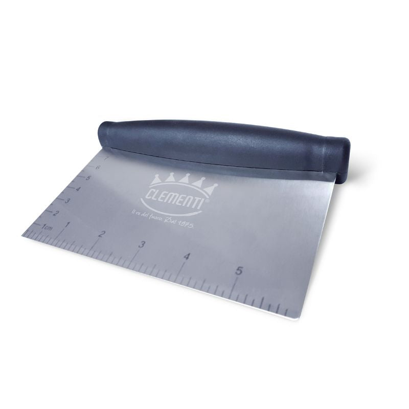 Clementi dough scraper for pizza oven use