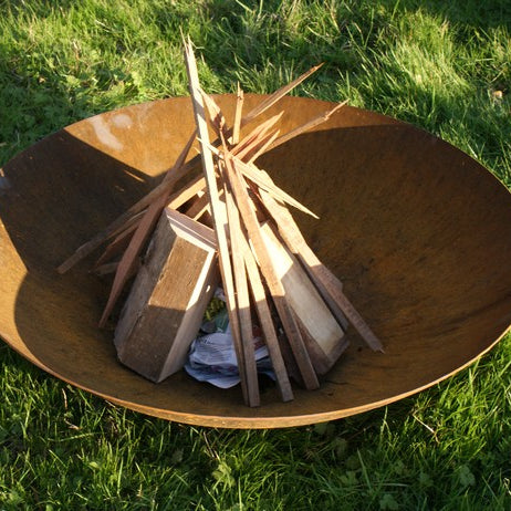 Corten Steel Curved Fire Pit | Made in Britain | 6 sizes