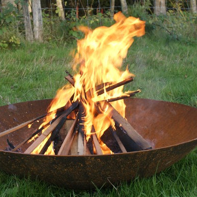 Corten Steel Curved Fire Pit | Made in Britain | 6 sizes