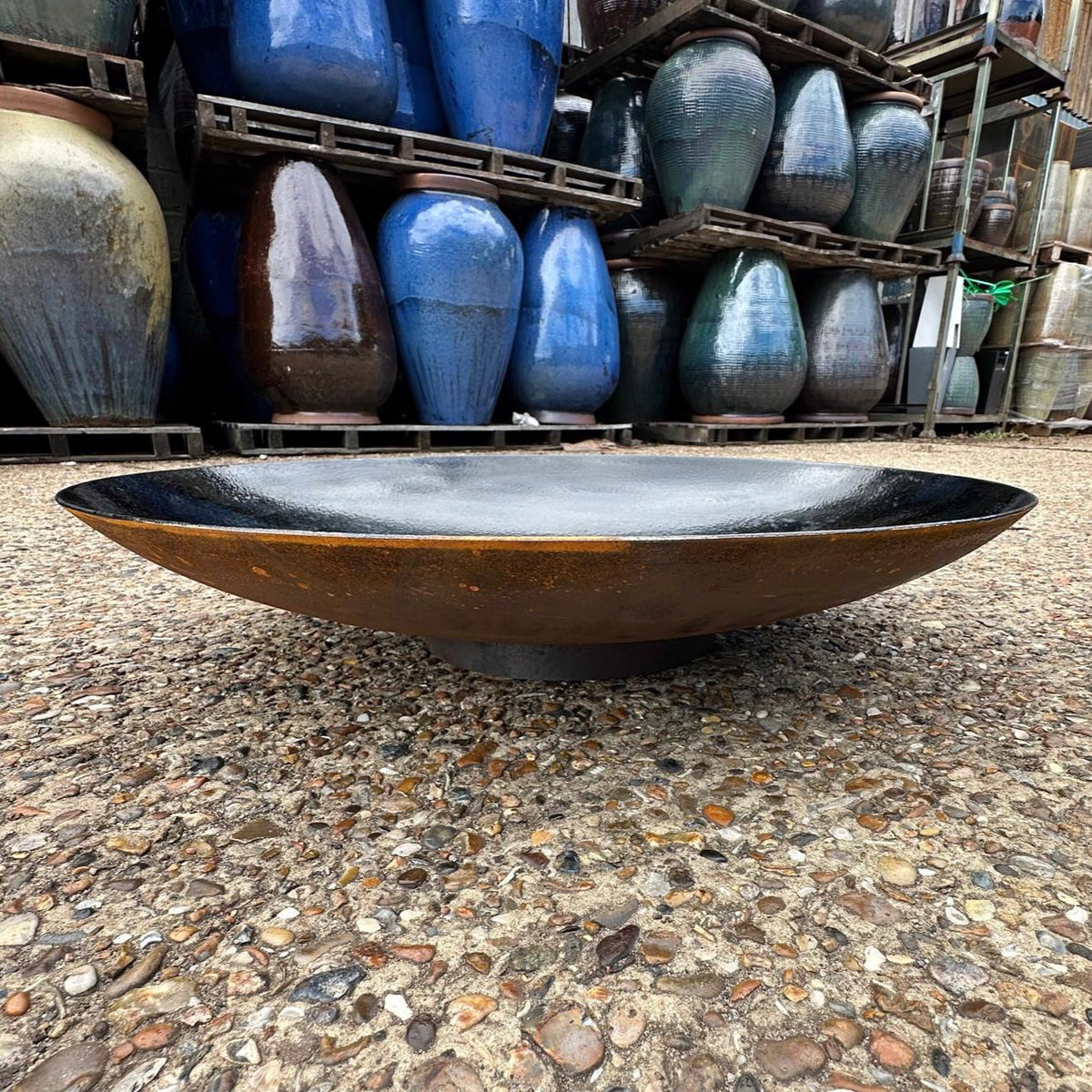Corten Steel Lined Curved Water Bowl | Made in Britain | 6 sizes