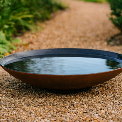 Corten Steel Lined Curved Water Bowl | Made in Britain | 6 sizes