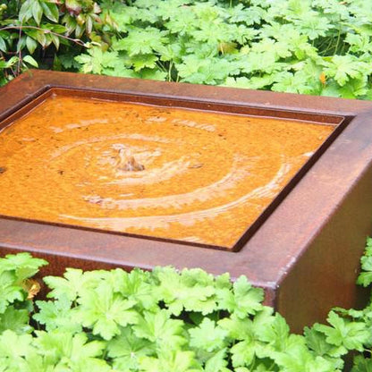 Corten Steel Square Water Table | Made in Britain | 5 sizes