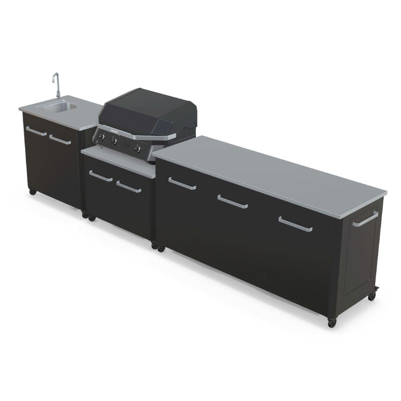 Cozze Modular Outdoor Kitchen - Gas Grill, Extra Storage & Sink