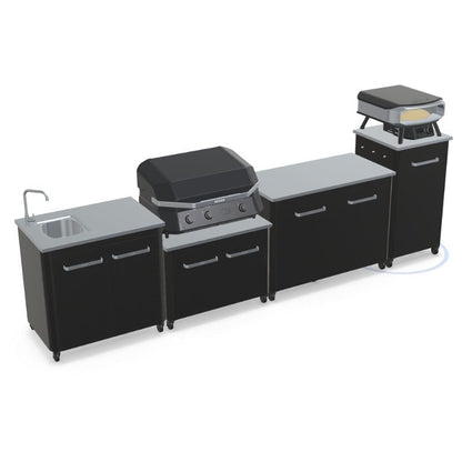 Cozze outdoor kitchen with Premium Rotate pizza oven, view 1