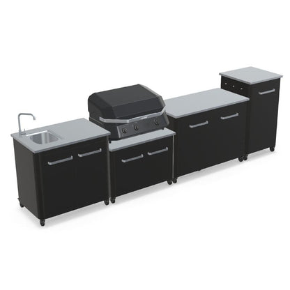 Cozze outdoor kitchen with sink, storage and tall unit, view 5