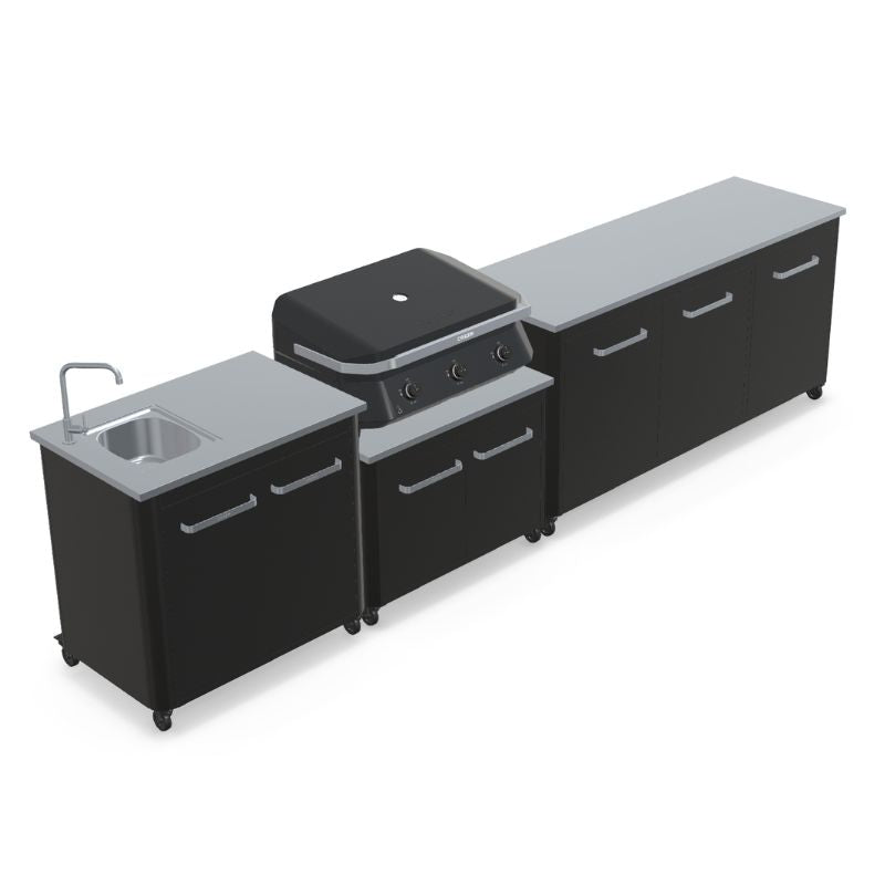 Cozze Modular Outdoor Kitchen - Gas Grill, Extra Storage & Sink