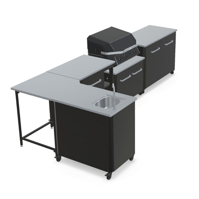 Cozze L-shaped outdoor kitchen, view 4
