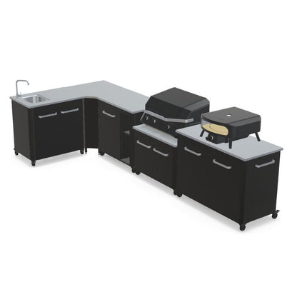 Cozze L-shaped outdoor kitchen, view 9