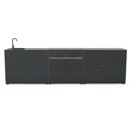 Cozze Elements outdoor kitchen with gas grill, storage and sink