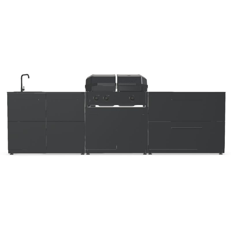Cozze Elements outdoor kitchen with gas grill, storage and sink, view 5