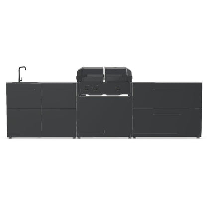 Cozze Elements outdoor kitchen with gas grill, storage and sink, view 5